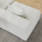 Curved Sectional Sofa with 4 Pillows for Stylish Seating.