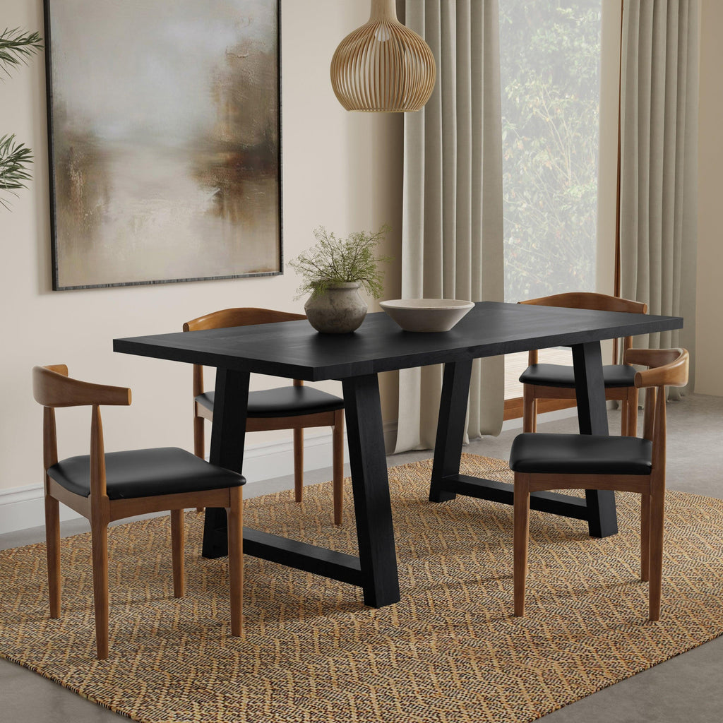 Whitley Black Wooden Dining Table.