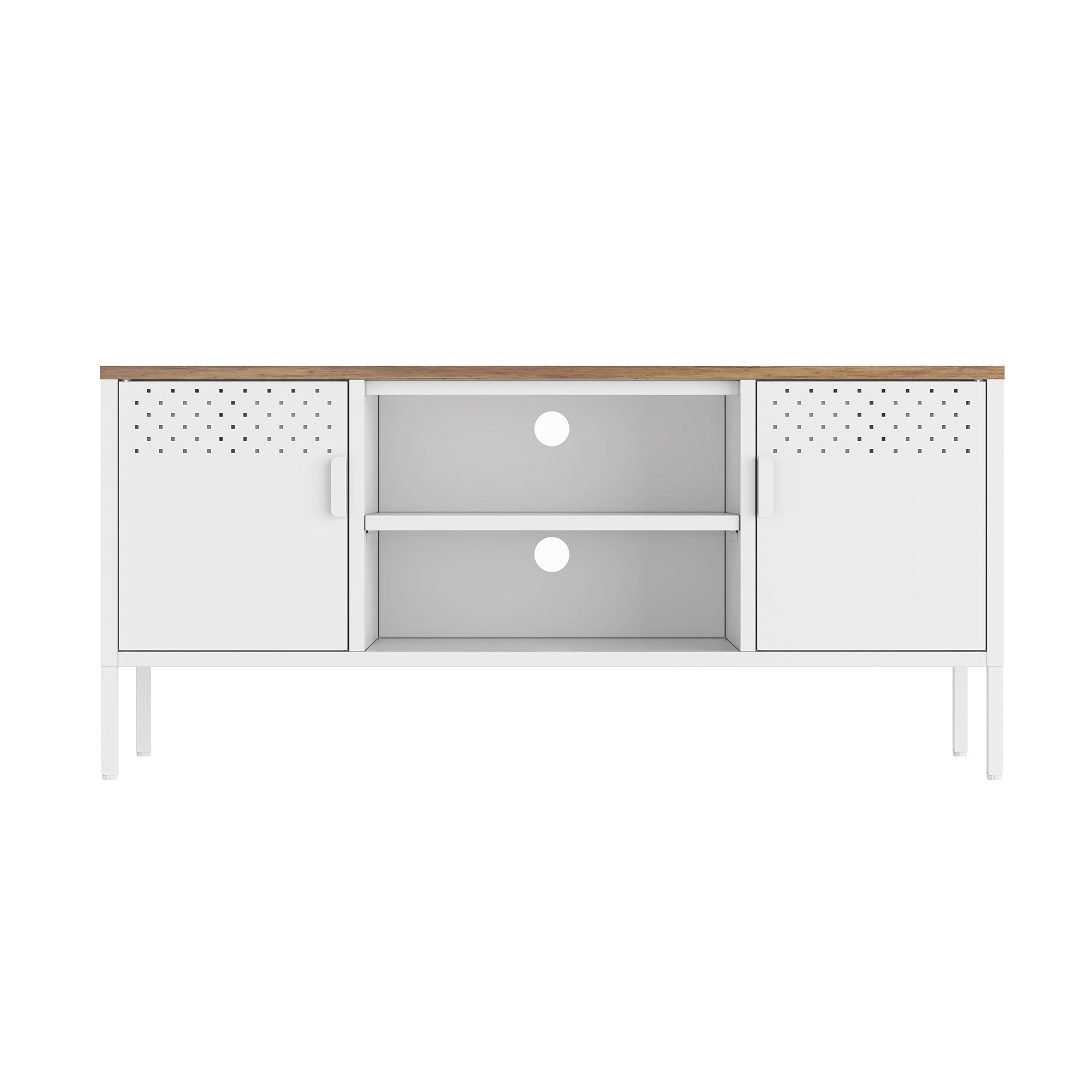 Landen 47' Metal Storage Cabinet in White