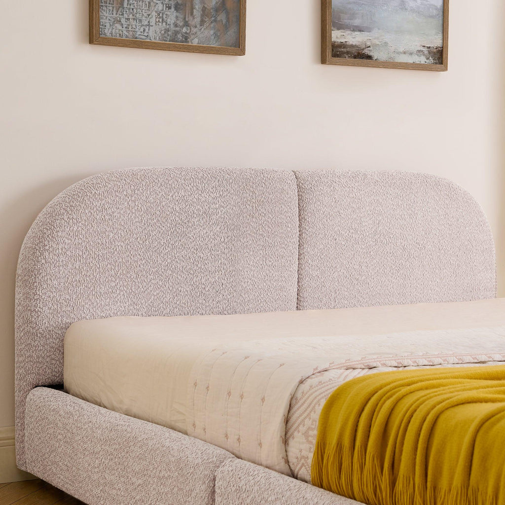 Queen Size Upholstered Bed Frame - Modern Minimalist Design.