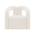 Darian Boucle Lounge Chair in White