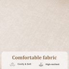 Camel Flannelette Dining Chair Set with Walnut Legs