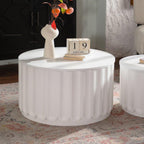 Round Storage Table Set for Elegant Living Rooms.