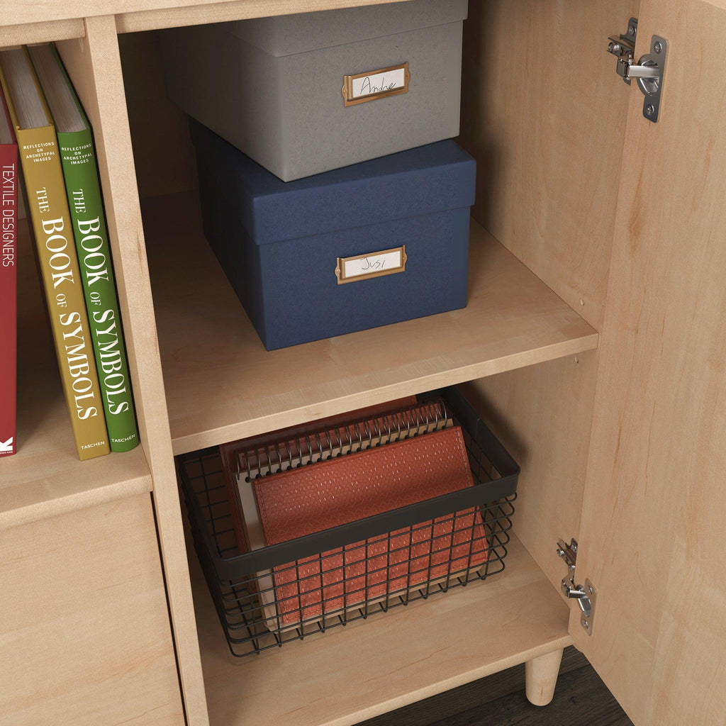 Credenza for TVs up to 46 inches with Concealed Storage.