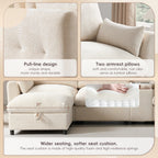 Modular Sectional Sofa with Console, Cup Holder, USB Charger.