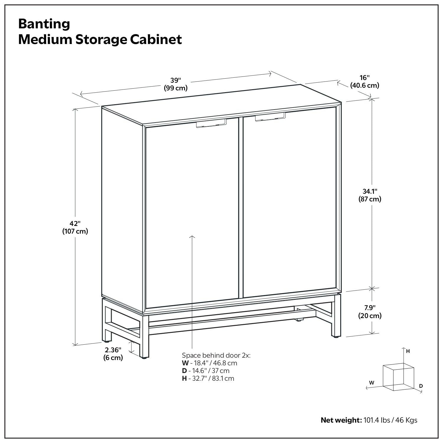 Banting Medium Storage Cabinet for Efficient Organization.