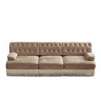 3-Seater Pet-friendly Velvet Sofa with Tassel Fringe Skirt.