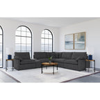 Hollander Dark Grey Modular Power Reclining Sectional Sofa.