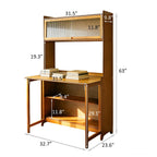 Bamboo Folding Table for Home Office - Multi-Functional Design.