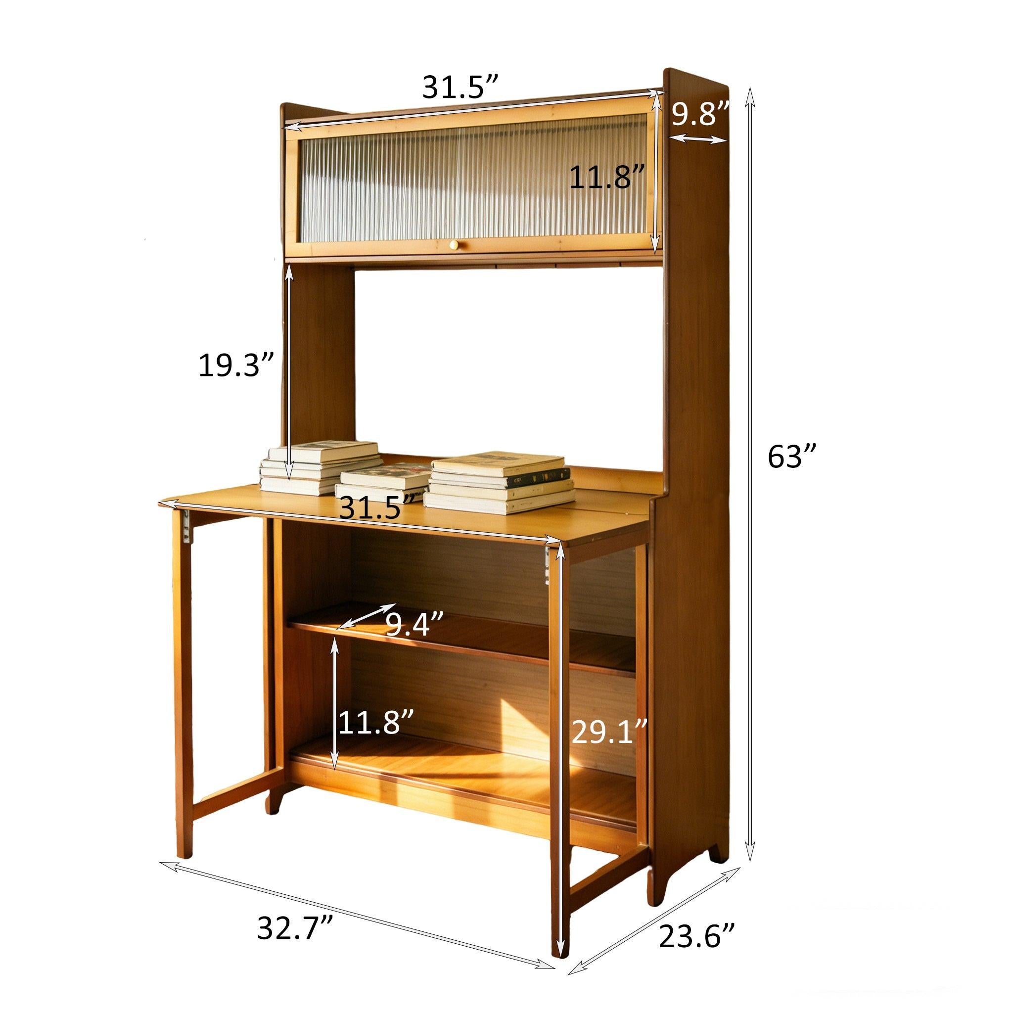 Bamboo Folding Table for Home Office - Multi-Functional Design.