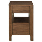 Walnut Nightstand with Hidden Storage - Verona Style.