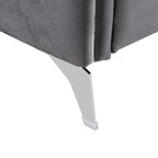 Hathaway 32' Gray Velvet Accent Armchair.