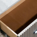 Light Gray Nightstand with Dovetail Drawers.
