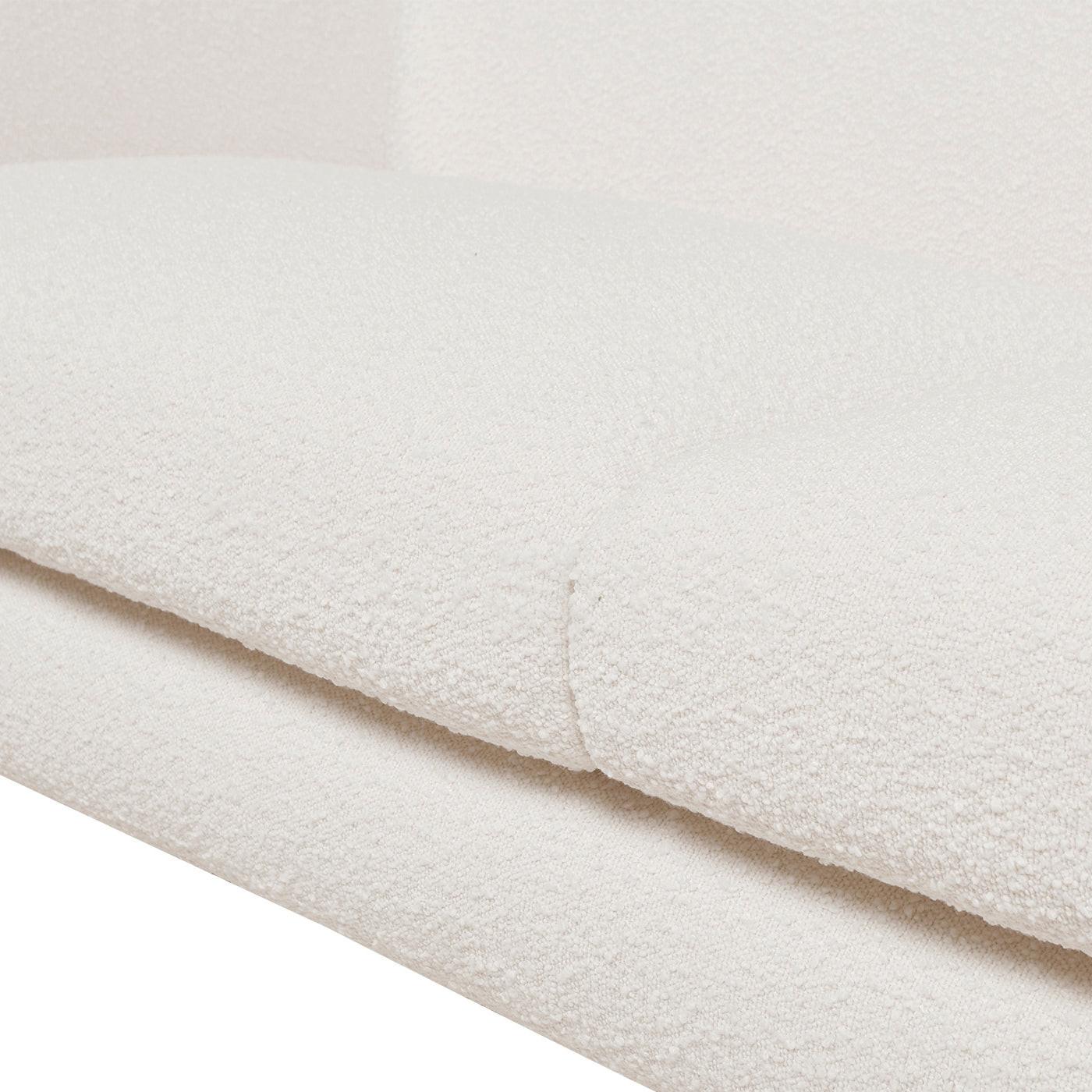 Alpine 90.5' Sherpa Sofa, Ivory White Boucle.