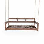 Acacia Wood Porch Swing Daybed Frame for Outdoor Relaxation.