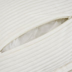 Zippered pillow cover from Modular Corduroy Sofa Beige - Stylish and Comfortable, demonstrating removable and washable design.