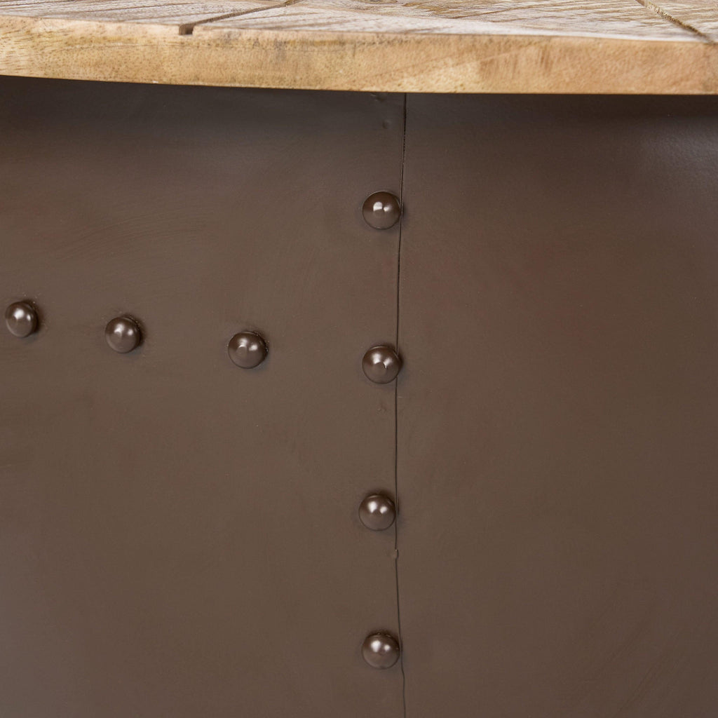 Modern Industrial Wooden & Iron Coffee Table.