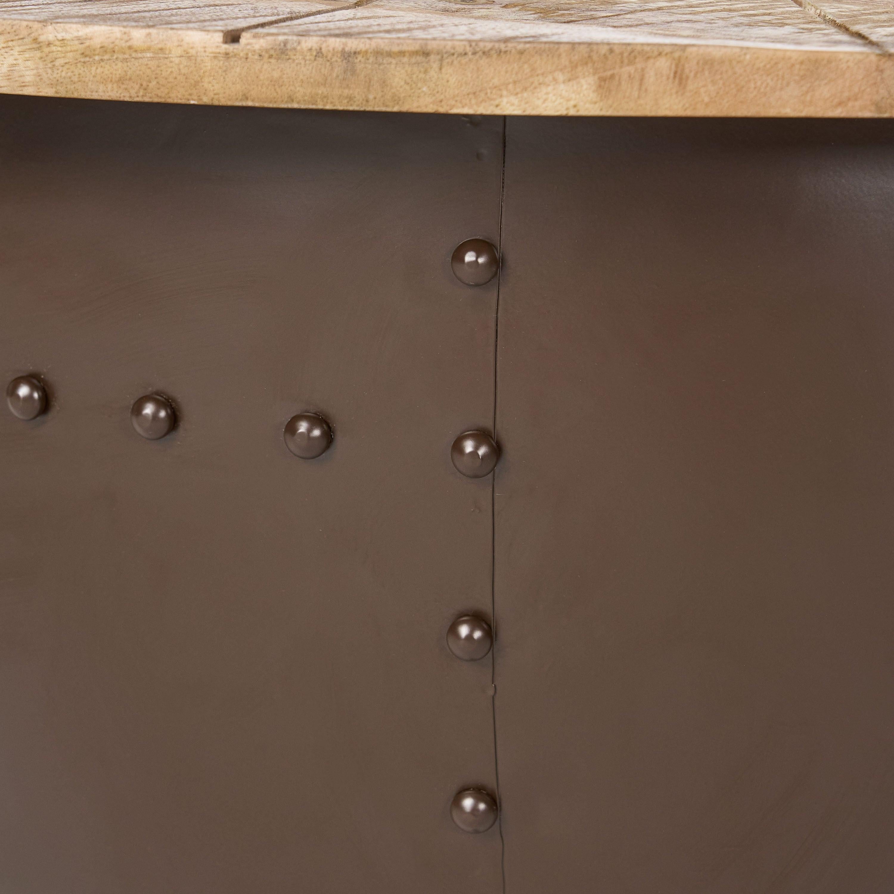 Modern Industrial Wooden & Iron Coffee Table.