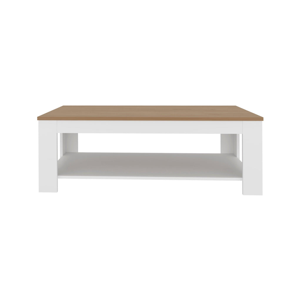 Modern Rectangular Coffee Table with Lower Shelf.