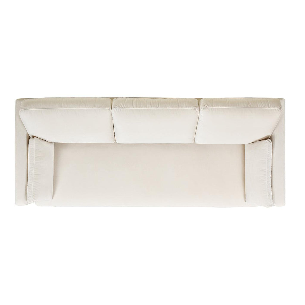 Knox 84' Modern Farmhouse Sofa French Beige Velvet.
