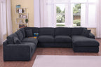 Celine Charcoal Corner Sectional Sofa with Chaise.