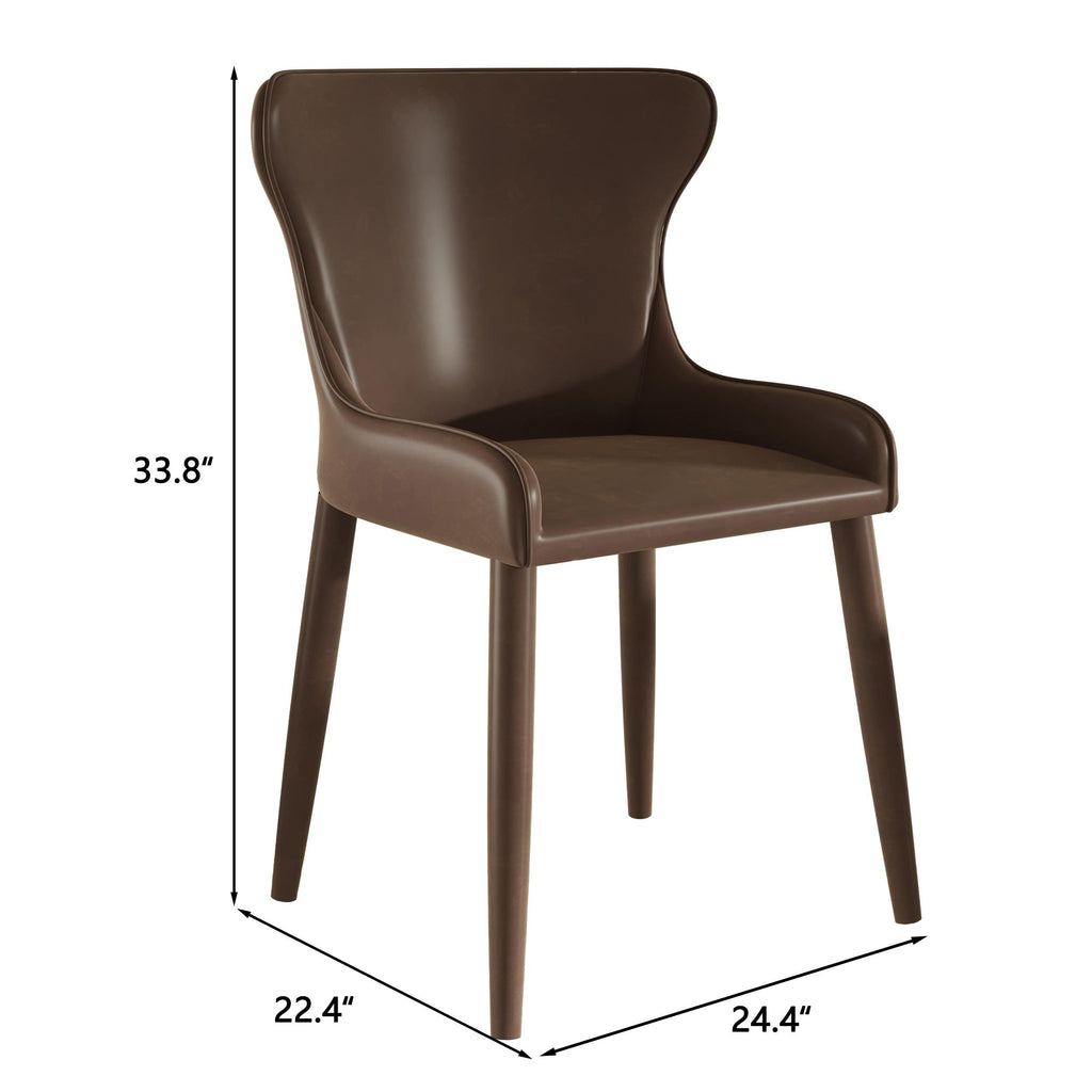 PU Leather Dining Chair Set of 2 for Modern Kitchens.