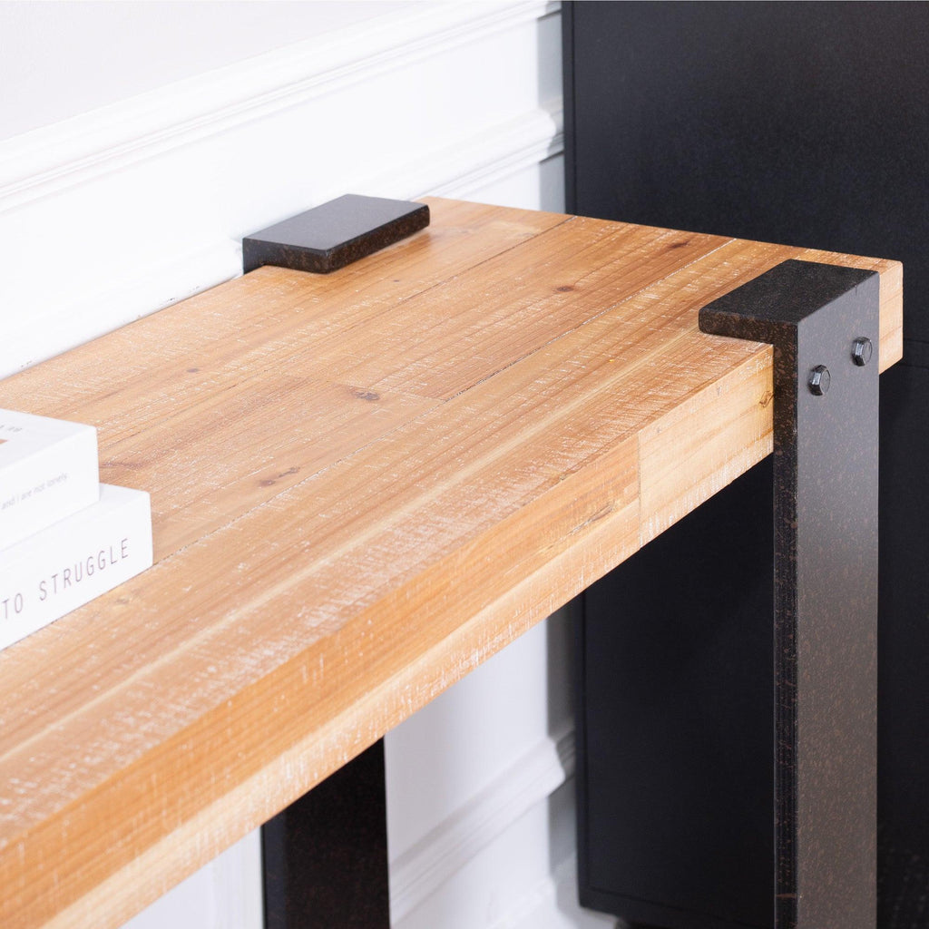 Rustic Industrial Console Table for Entryway & Living Rooms.
