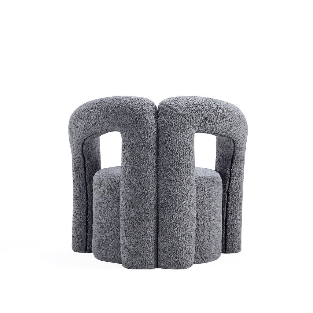 Darian Boucle Lounge Chair in Gray.