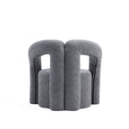 Darian Boucle Lounge Chair in Gray.