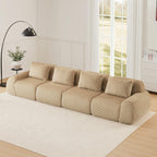 Modern Modular Sectional Sofa with Flannelette Fabric.