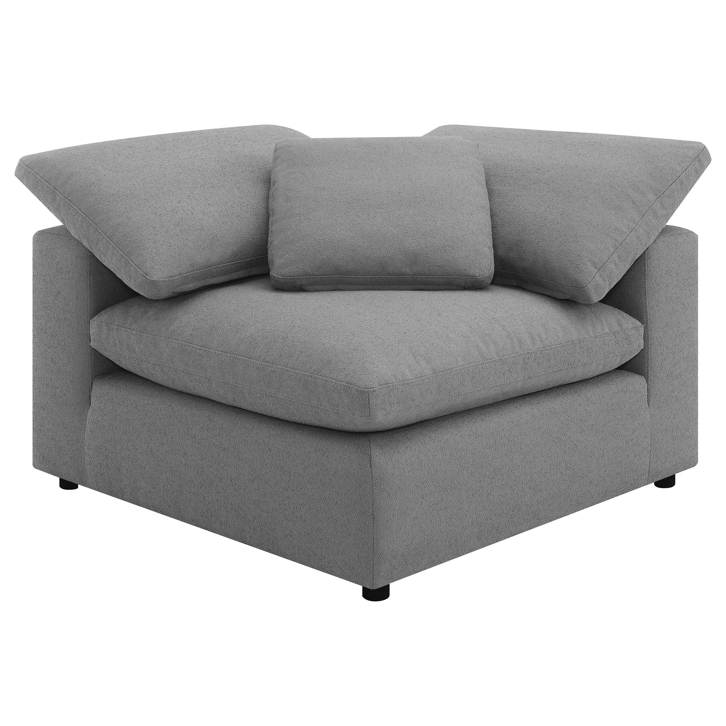 Segoura Grey Upholstered Sectional Sofa - 5-Piece Design.