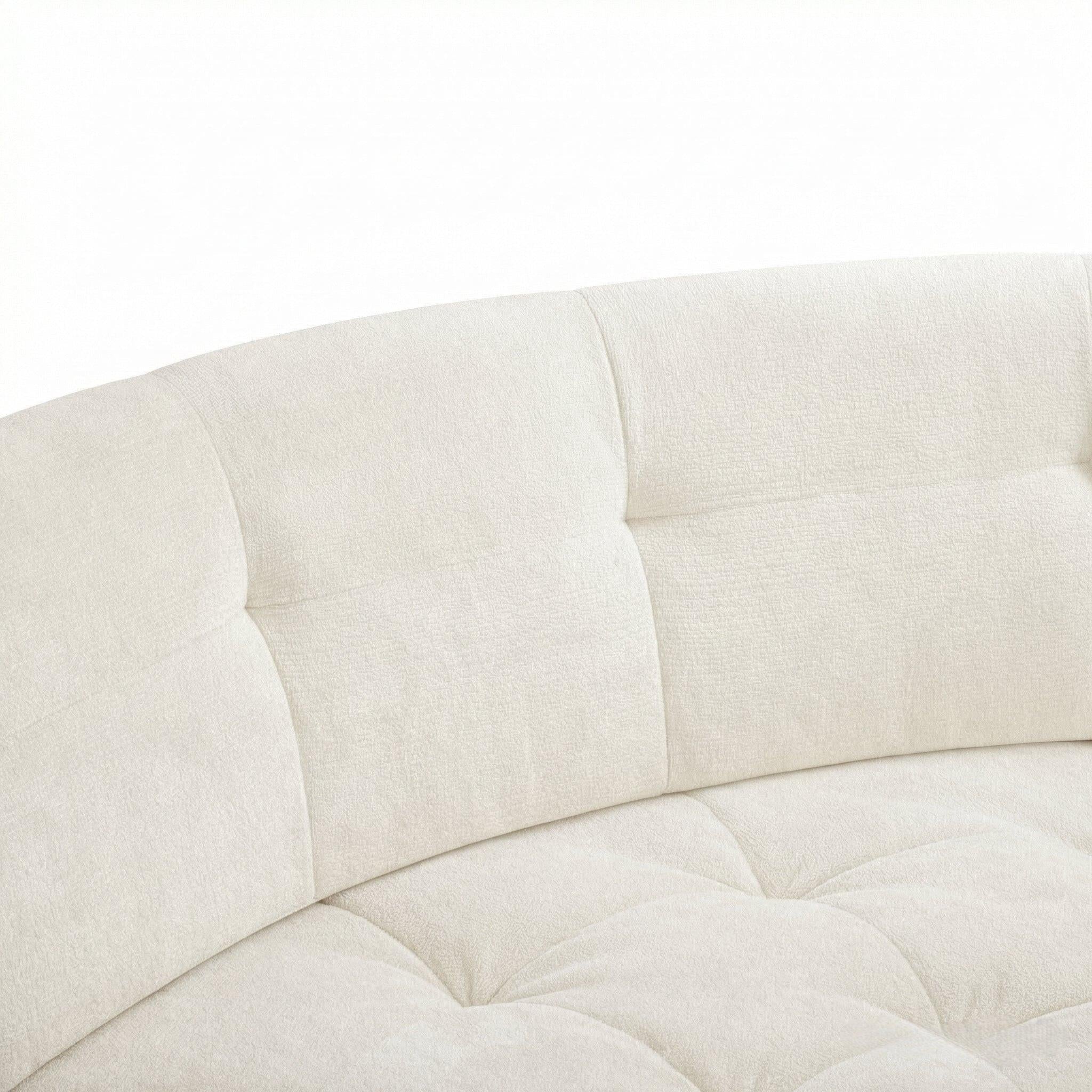 119'' Curved L-Shaped Sectional Sofa for Modern Living.