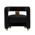 Amirah Velvet Lounge Chair in Black