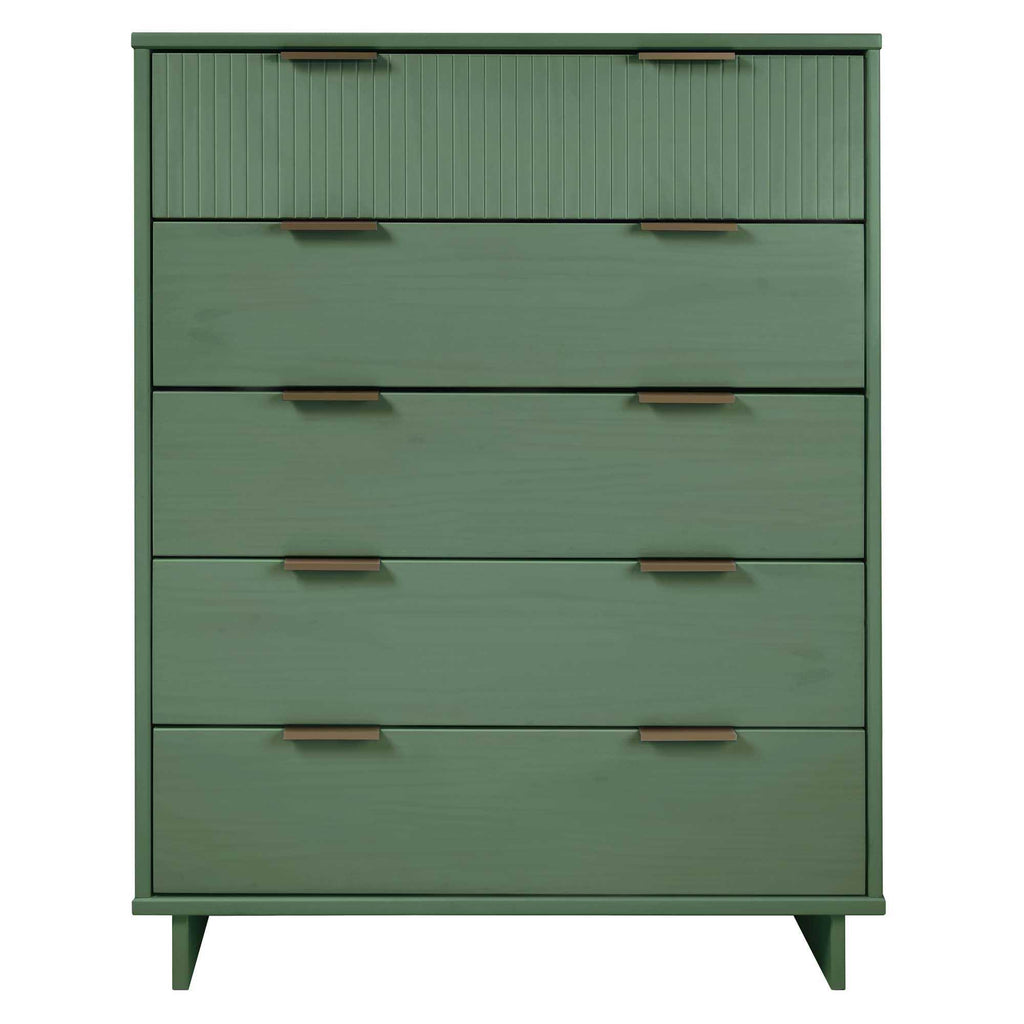 Granville 38' Chest in Sage Green (5-Drawer)