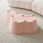 50 Inch Pink Fiberglass Coffee Table for Living Room.