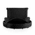 Glam Round Bed with Wingback and USB Charging.