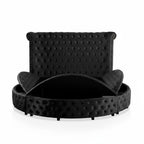 Glam Round Bed with Wingback and USB Charging.