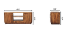 Solid Wood Media Console - Artisan Furniture with Shelves.
