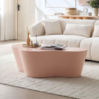 50 Inch Pink Fiberglass Coffee Table for Living Room.
