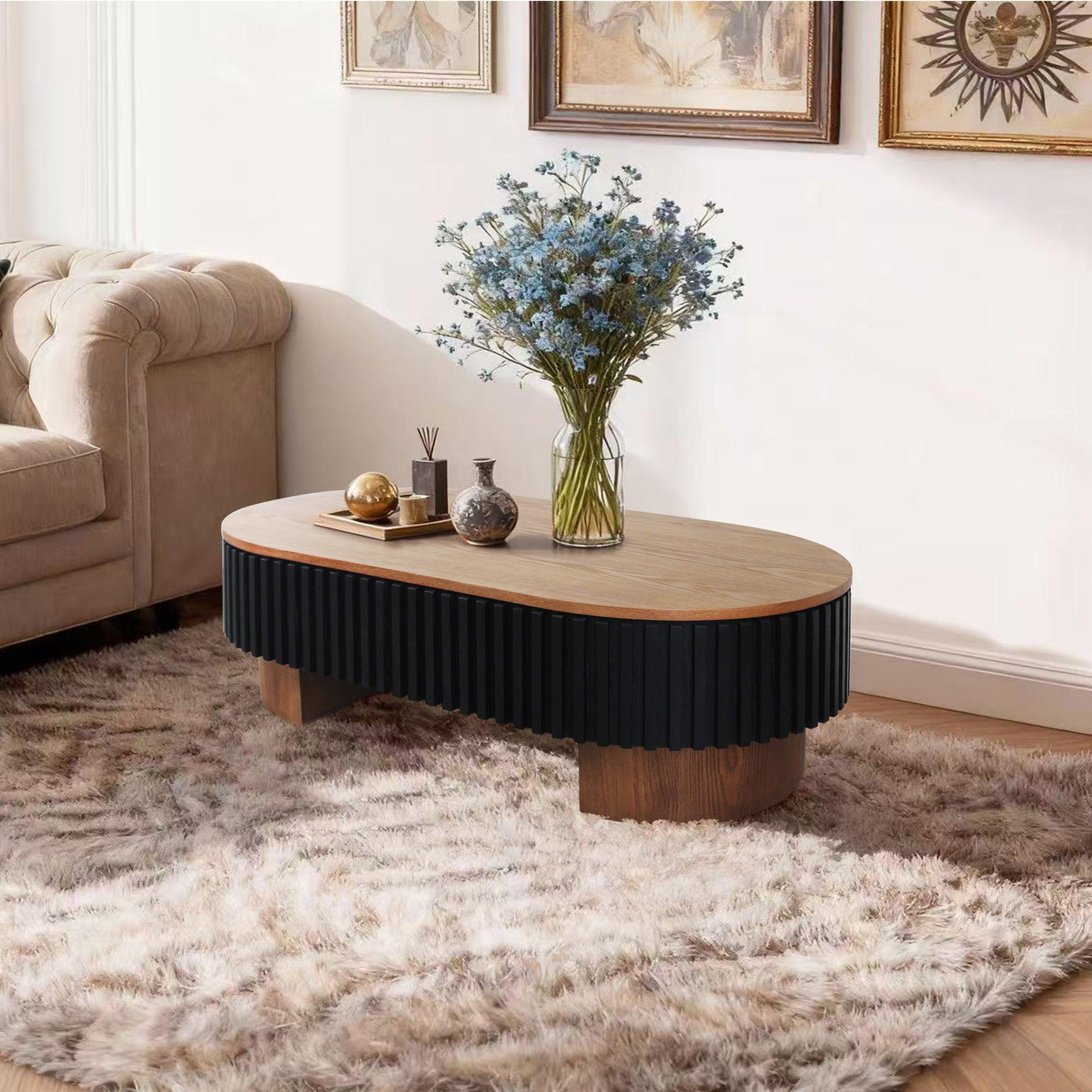 43.7" Modern Coffee Table with Hidden Storage - Perfect for Living Room.