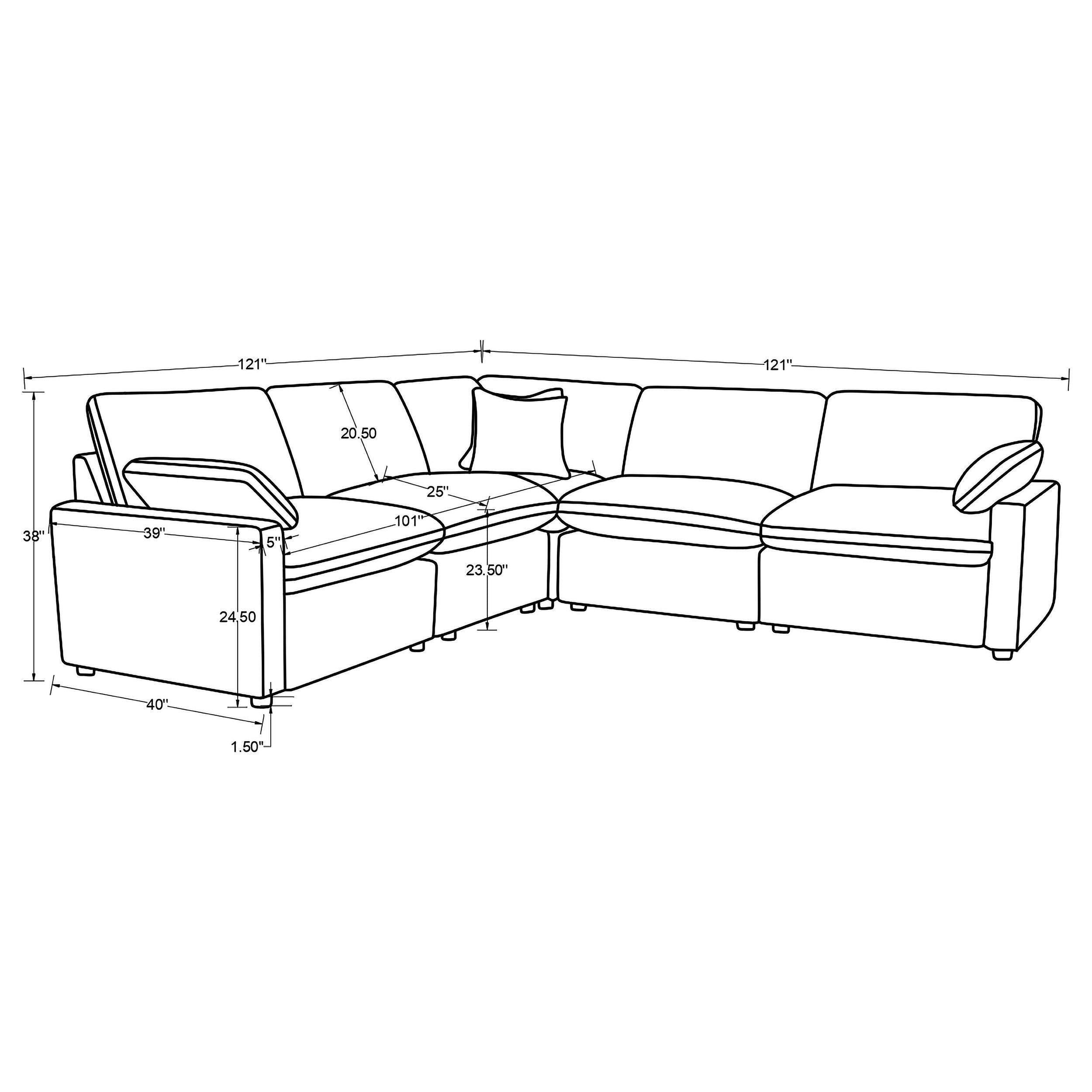Hollander Dark Grey Modular Power Reclining Sectional.