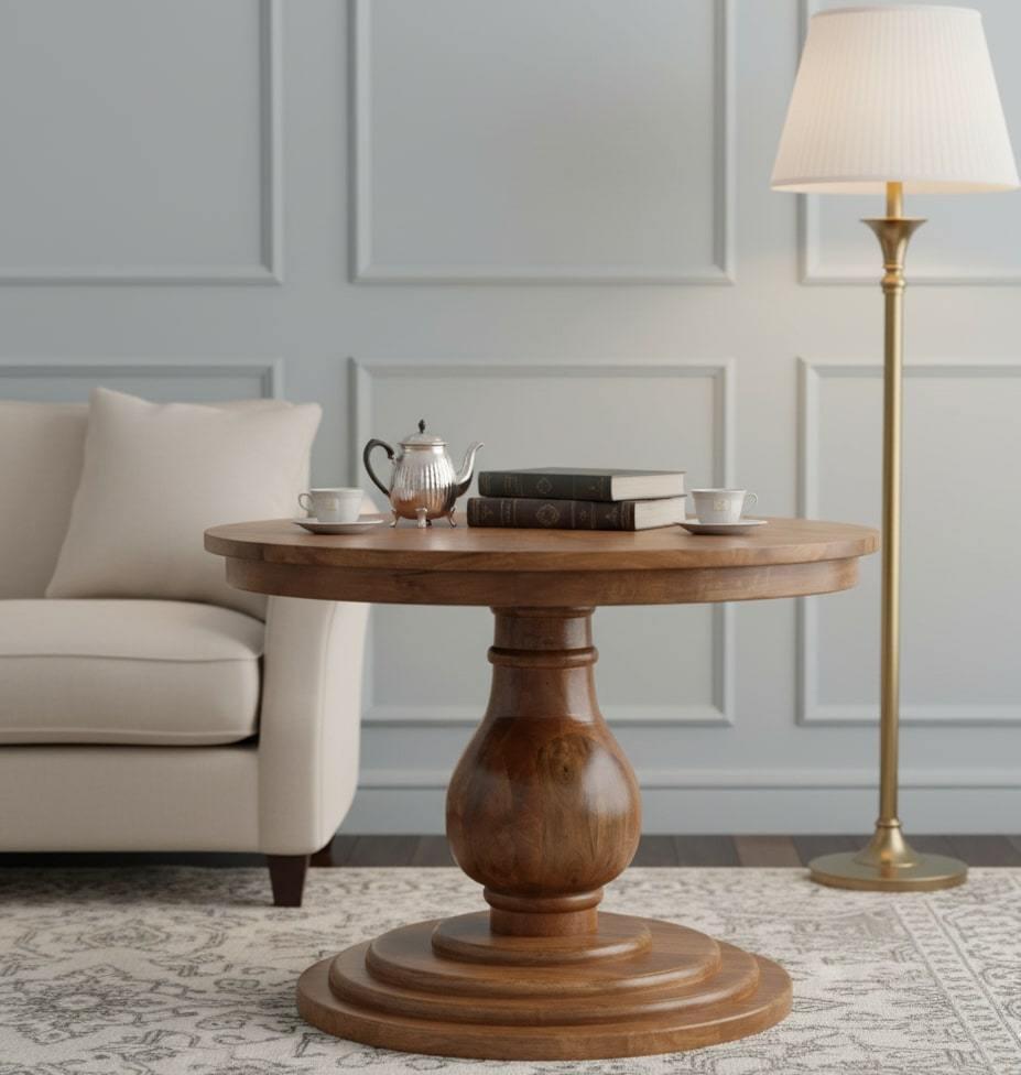 Solid Wood Round Dining Table - Belmont by Artisan Furniture.