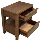 Walnut Nightstand with Hidden Storage - Verona Style.