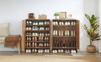 Rattan Shoe Cabinet with 6-Tiers for Shoe Storage.